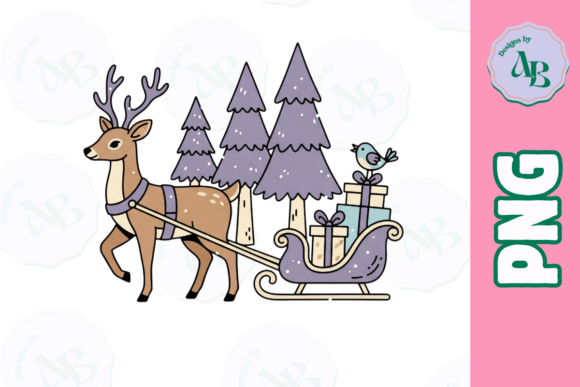 Download Cute Christmas Woodlands Reindeer PNG - Png Collection