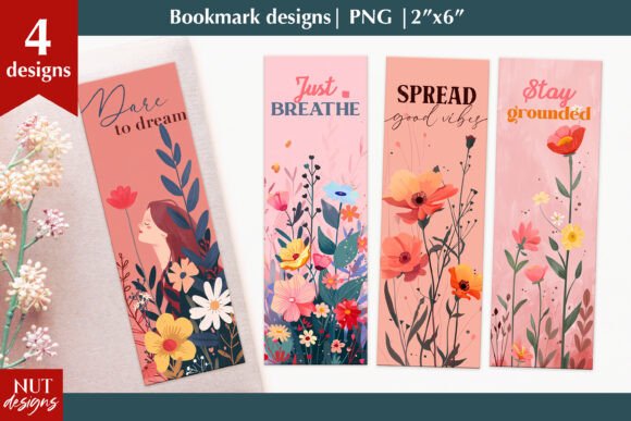 Download Floral Bookmark Motivational Quotes PNG - Png Collection