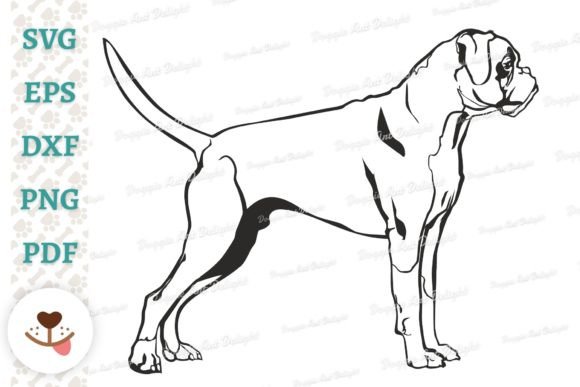 Download Standing Boxer Dog Svg Png Dxf Cut Files - Png Collection