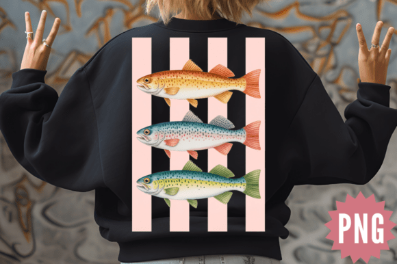 Download Colorful Fish Trio Ocean Art PNG Design - Png Collection
