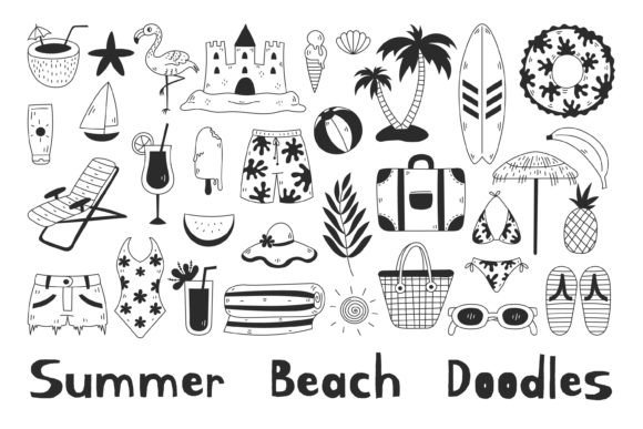 Download Summer Beach Doodles PNG Clipart - Png Collection