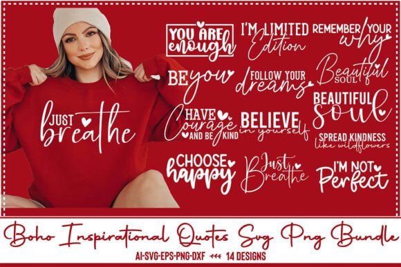 Download Boho Inspirational Quotes SVG Bundle PNG - Png Collection