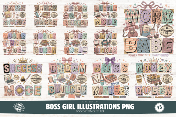 Download Boss Girl Illustrations Png Bundle - Png Collection