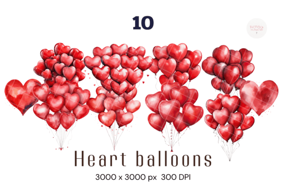 Download Heart Balloon | Watercolor | Card Making - Card making Collection