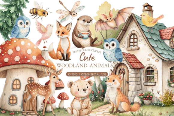 Download Rustic Forest Animals Clipart PNG - Png Collection
