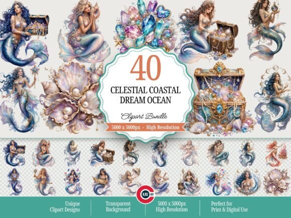 Download Fantasy Celestial Mermaid Treasure PNGs - Png Collection