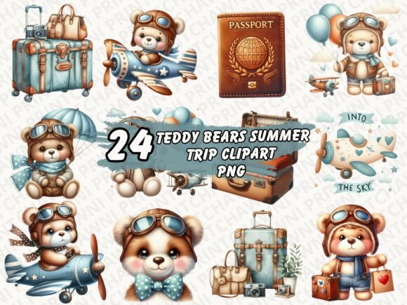Download Teddy Bears Summer Clipart PNG Bundle - Png Collection