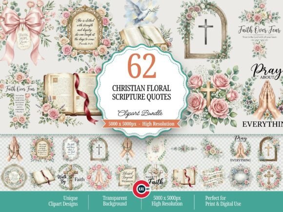Download Christian Floral Scripture Quotes PNGs - Png Collection