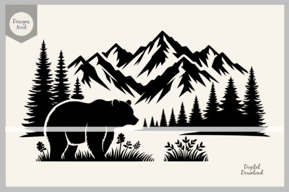 Download Bear Wildlife SVG Clipart Silhouette PNG - Png Collection