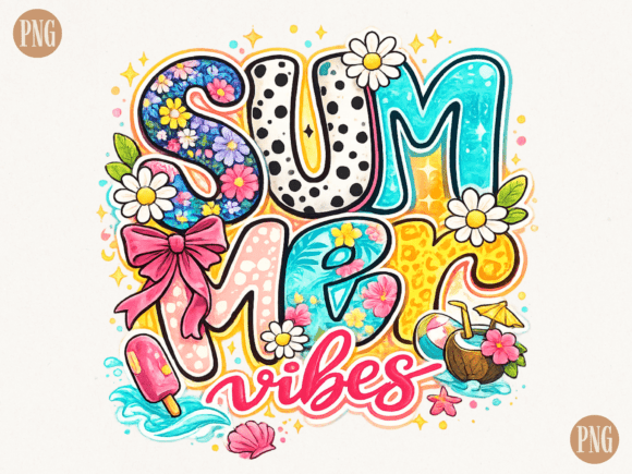 Download Summer Vibes PNG Design, Cute Summer PNG - Png Collection