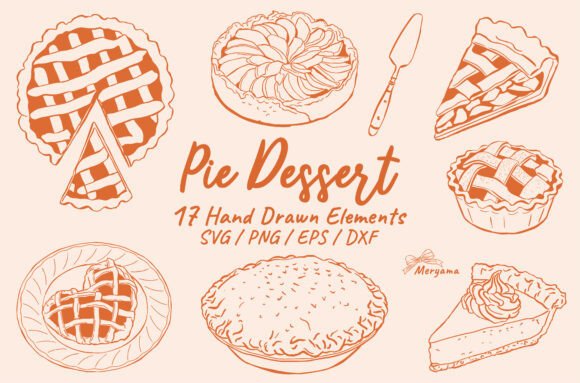 Download Hand Drawn Pie Bakery Dessert SVG PNG - Png Collection