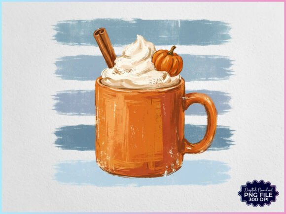 Download Preppy Textured Fall Pumpkin Spice PNG - Png Collection