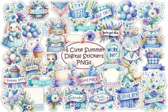Download 66 Summer Digital Planner Stickers PNGs - Png Collection