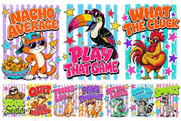 Download Retro Summer Animal Pun Sublimation PNGs - Png Collection
