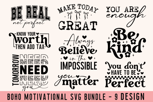 Download Boho Motivational Quotes Svg Bundle PNG - Png Collection