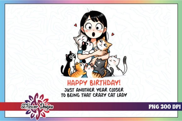 Download Happy Birthday Happy Girl Cats PNG - Png Collection