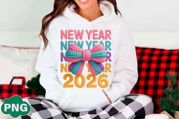Download Happy New Year 2026 PNG, Crochet Yarn - Png Collection