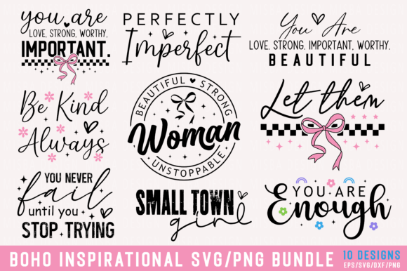 Download Boho Inspirational Svg Png Bundle - Png Collection