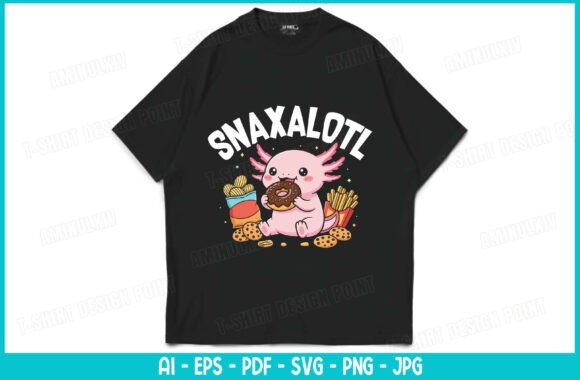 Download Snaxalotl SVG PNG | Axolotl T-Shirt - Png Collection