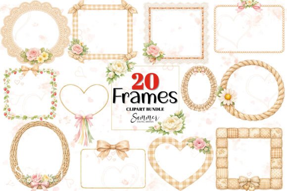 Download Coquette Farmhouse Warm Beige Frames PNG - Png Collection