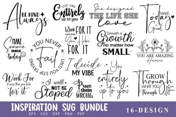 Download Inspirational Quotes Png Bundle, Designs - Png Collection