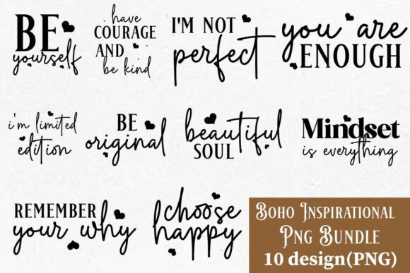 Download Boho Inspirational Quotes PNG BUNDLE - Png Collection