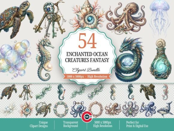 Download Enchanted Ocean Creatures Fantasy PNGs - Png Collection