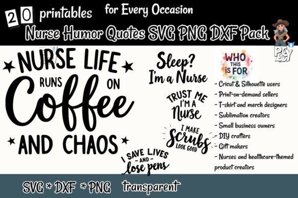 Download Nurse Humor Quotes SVG PNG DXF Pack - Png Collection