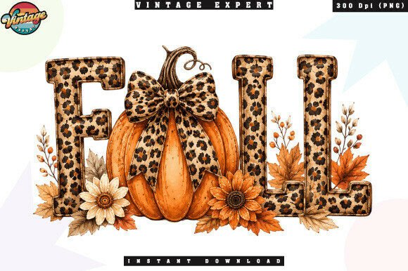 Download Cute Autumn Leopard Print Fall PNG - Png Collection