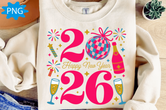 Download Happy New Year 2026 PNG, Pink Disco Ball - Png Collection