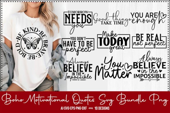 Download Boho Motivational Quotes Svg Bundle Png - Png Collection