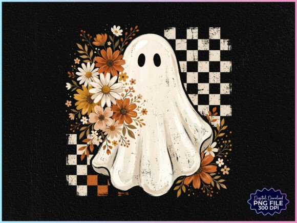 Download Preppy Floral Ghost Fall Ghost PNG - Png Collection