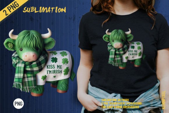 Download Highland Cow Kiss Me I'm Irish PNG - Irish png Collection