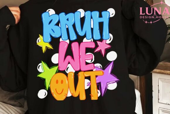 Download Bruh We out Colorful Text PNG Clipart - Png Collection