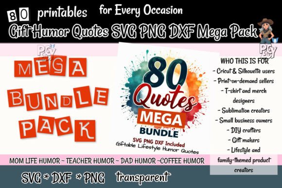 Download Gift Humor Quotes SVG PNG DXF Mega Pack - Png Collection