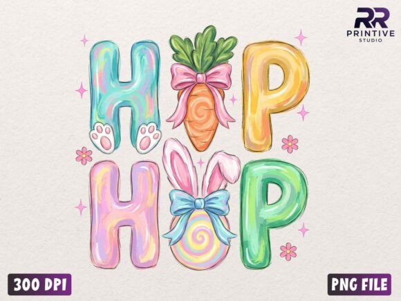 Download Easter Hop Bunny Letters PNG Sublimation - Png Collection
