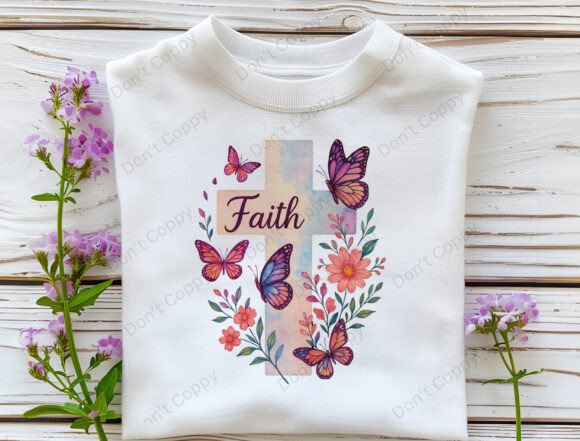Download Faith Cross PNG, Butterfly Floral Cross - Png Collection