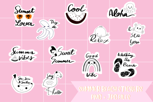 Download Summer Beach Stickers PNG JPG - Png Collection