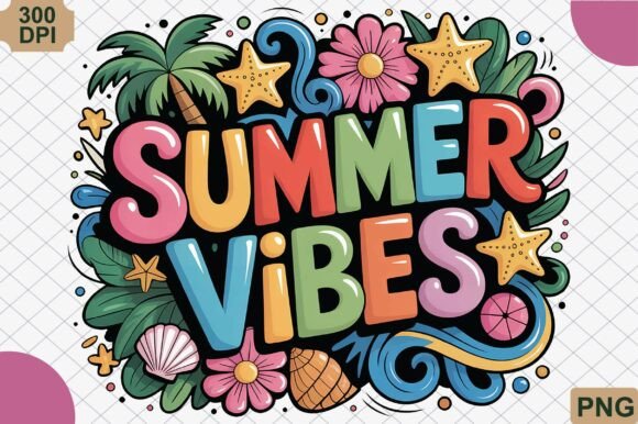 Download Summer Vibes, Colorful Summer Beach PNG - Png Collection