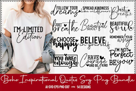 Download Boho Inspirational Quotes SVG PNG Bundle - Png Collection